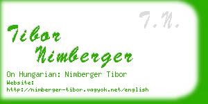 tibor nimberger business card